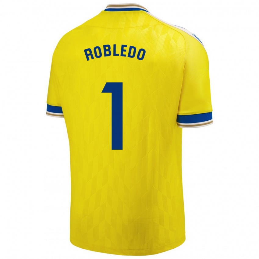 Hombre Camiseta Robledo #1 Amarillo 1ª Equipación 2023/24 La Camisa