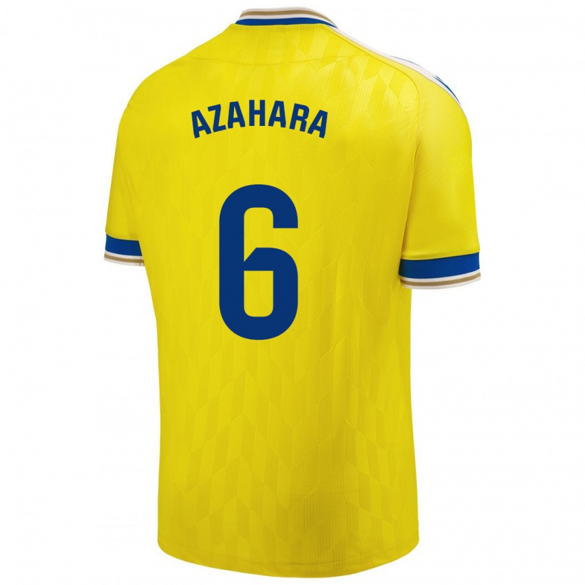 Hombre Camiseta Azahara #6 Amarillo 1ª Equipación 2023/24 La Camisa