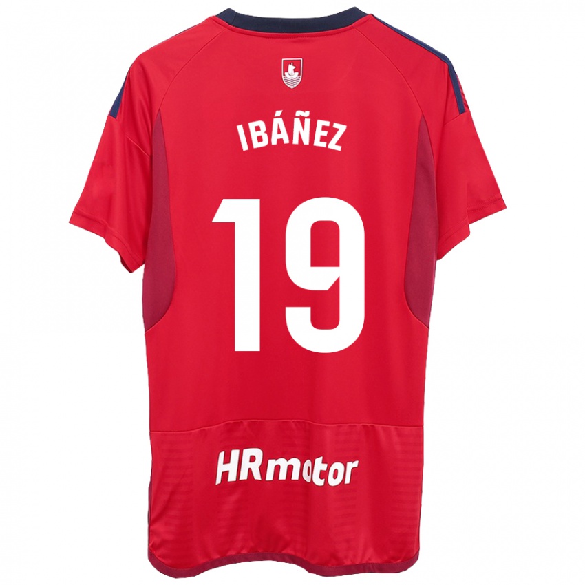 Hombre Camiseta Pablo Ibáñez #19 Rojo 1ª Equipación 2023/24 La Camisa