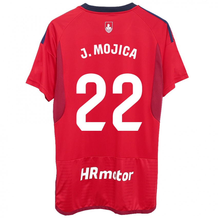 Hombre Camiseta Johan Mojica #22 Rojo 1ª Equipación 2023/24 La Camisa