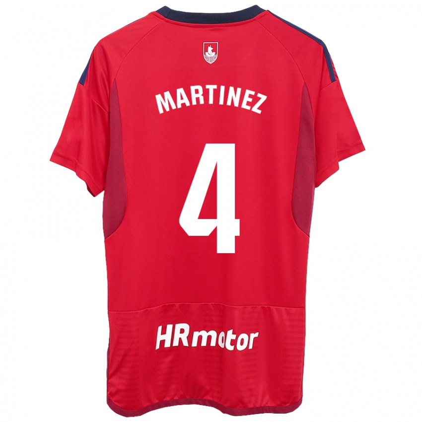 Hombre Camiseta Vera Martínez Viota #4 Rojo 1ª Equipación 2023/24 La Camisa