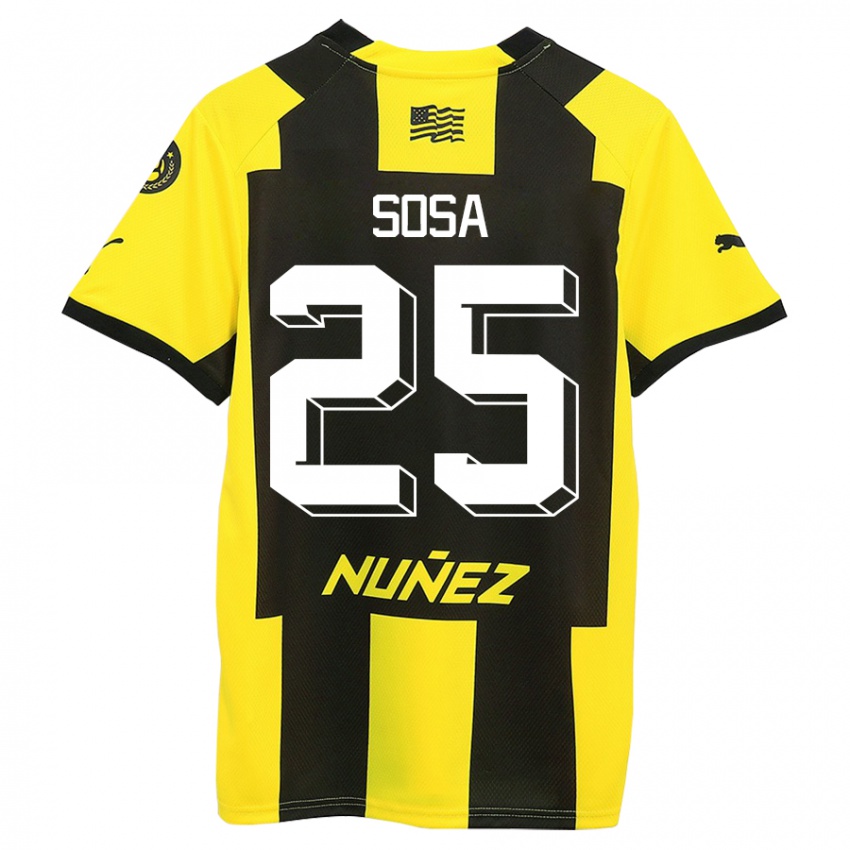 Hombre Camiseta Ignacio Sosa #25 Amarillo Negro 1ª Equipación 2023/24 La Camisa