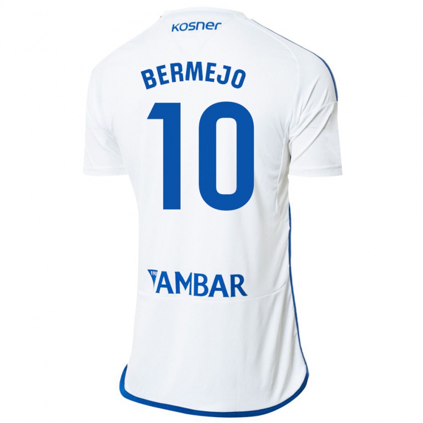 Hombre Camiseta Sergio Bermejo #10 Blanco 1ª Equipación 2023/24 La Camisa