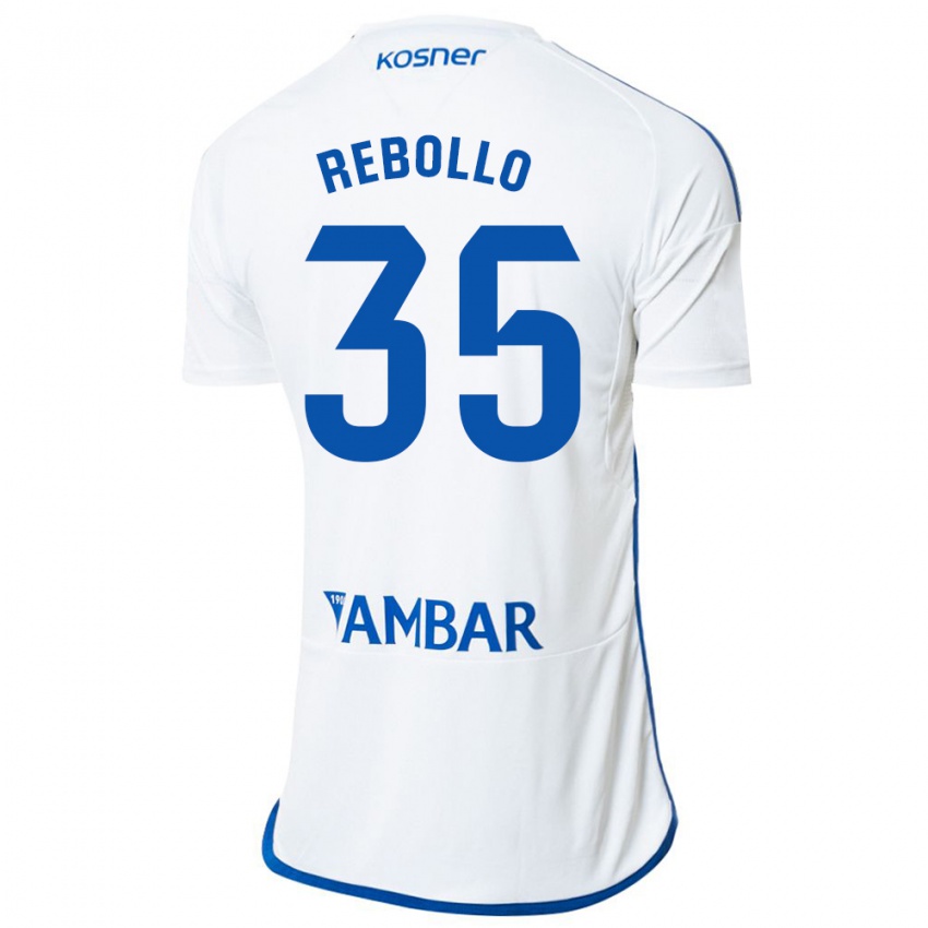 Hombre Camiseta Dani Rebollo #35 Blanco 1ª Equipación 2023/24 La Camisa