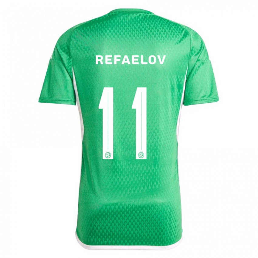 Hombre Camiseta Lior Refaelov #11 Blanco Azul 1ª Equipación 2023/24 La Camisa