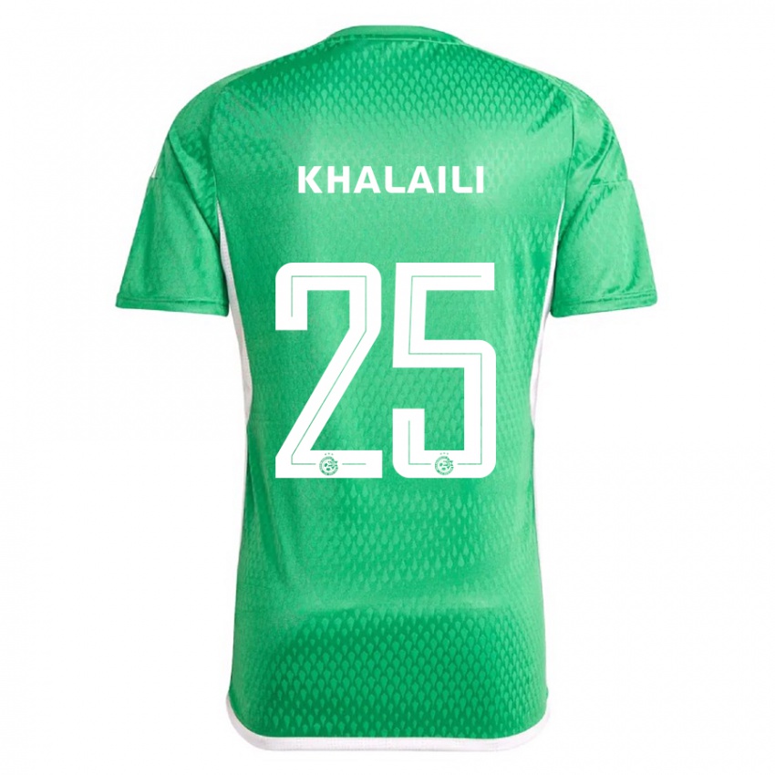 Hombre Camiseta Anan Khalaili #25 Blanco Azul 1ª Equipación 2023/24 La Camisa