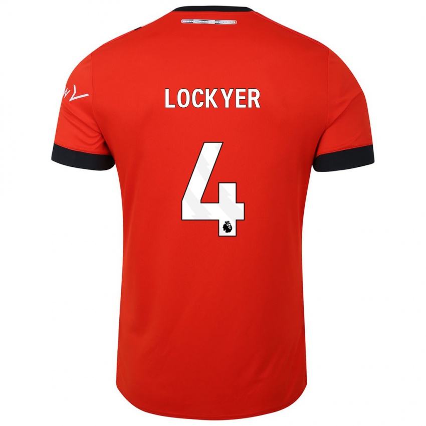 Hombre Camiseta Tom Lockyer #4 Rojo 1ª Equipación 2023/24 La Camisa