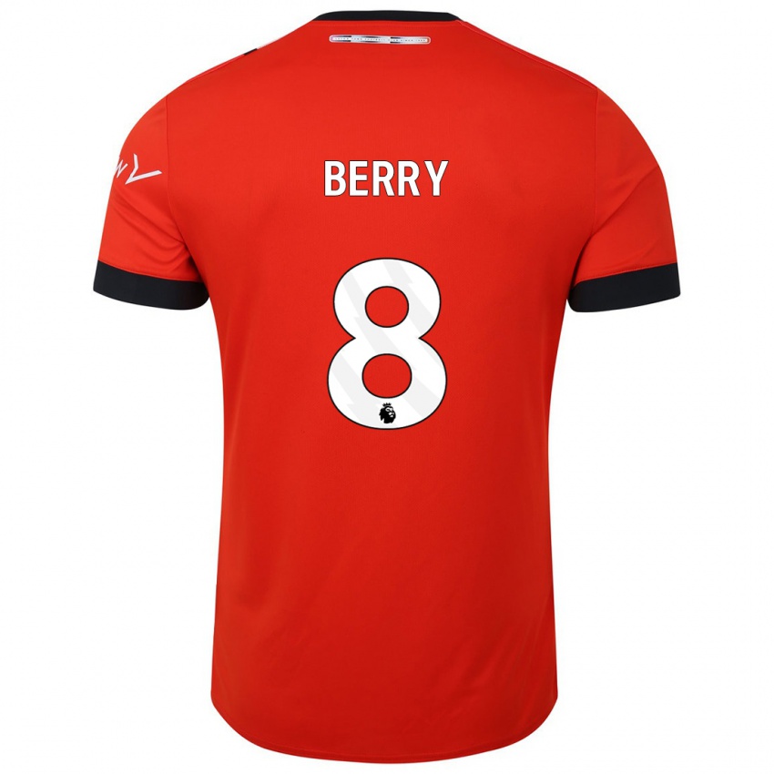 Hombre Camiseta Luke Berry #8 Rojo 1ª Equipación 2023/24 La Camisa
