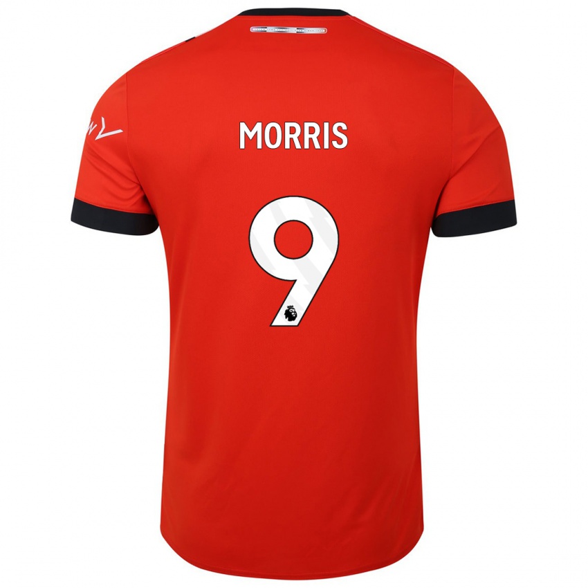 Hombre Camiseta Carlton Morris #9 Rojo 1ª Equipación 2023/24 La Camisa