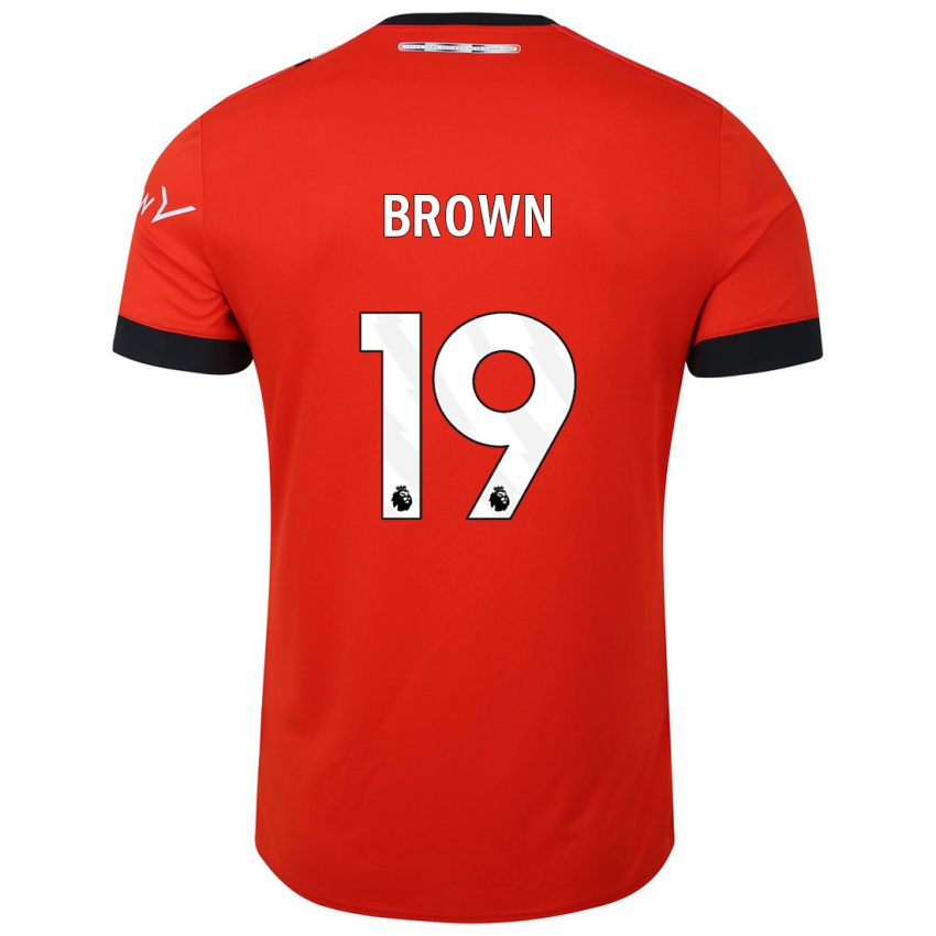 Hombre Camiseta Jacob Brown #19 Rojo 1ª Equipación 2023/24 La Camisa