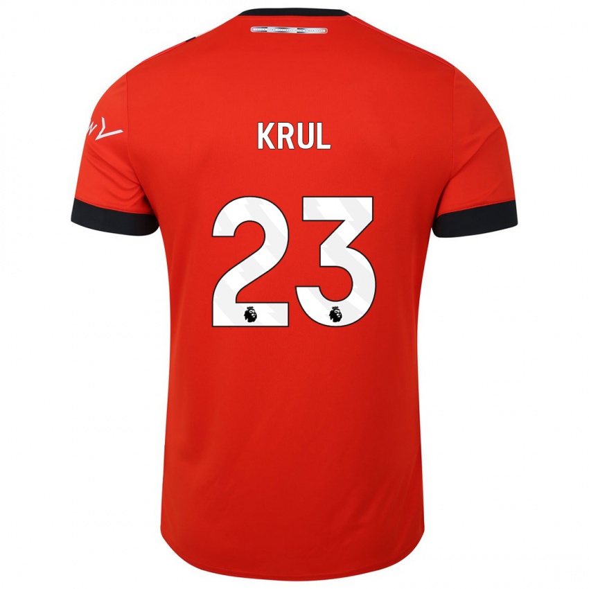 Hombre Camiseta Tim Krul #23 Rojo 1ª Equipación 2023/24 La Camisa