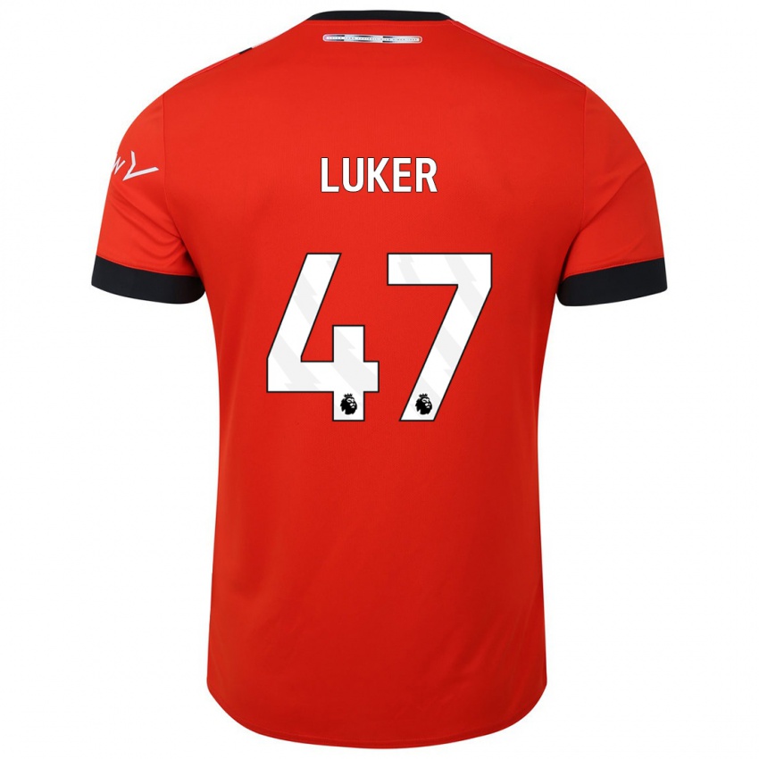 Hombre Camiseta Jayden Luker #47 Rojo 1ª Equipación 2023/24 La Camisa