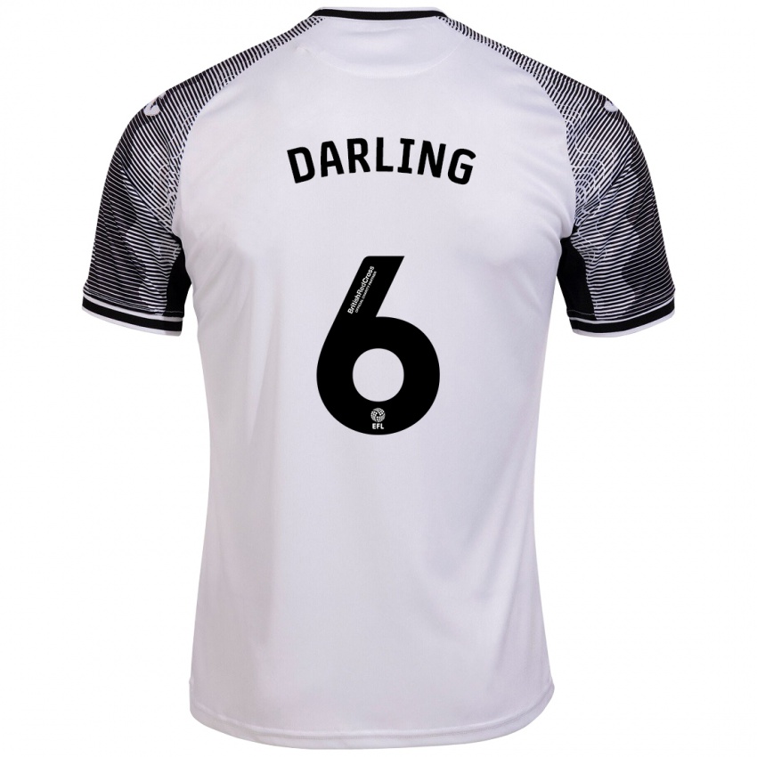 Hombre Camiseta Harry Darling #6 Blanco 1ª Equipación 2023/24 La Camisa