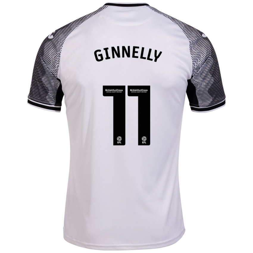 Hombre Camiseta Josh Ginnelly #11 Blanco 1ª Equipación 2023/24 La Camisa