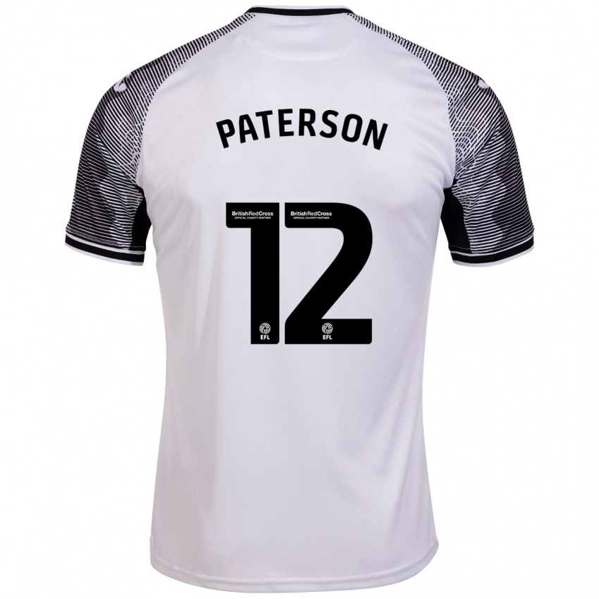 Hombre Camiseta Jamie Paterson #12 Blanco 1ª Equipación 2023/24 La Camisa