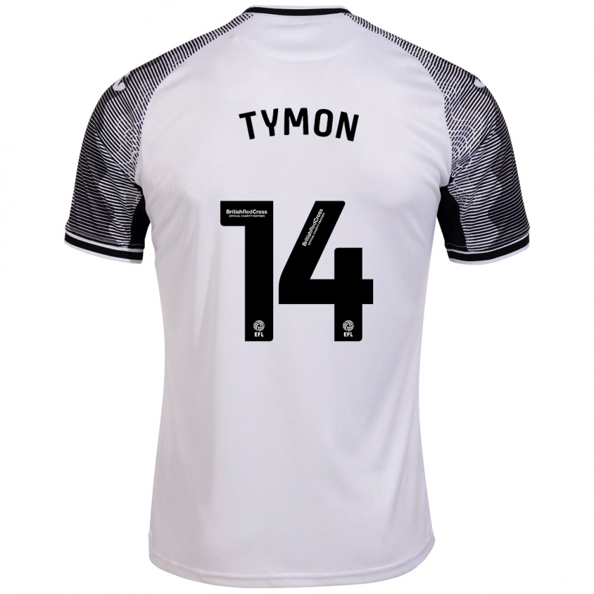 Hombre Camiseta Josh Tymon #14 Blanco 1ª Equipación 2023/24 La Camisa