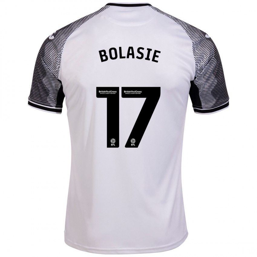 Hombre Camiseta Yannick Bolasie #17 Blanco 1ª Equipación 2023/24 La Camisa