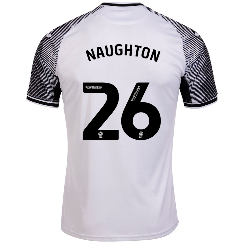 Hombre Camiseta Kyle Naughton #26 Blanco 1ª Equipación 2023/24 La Camisa