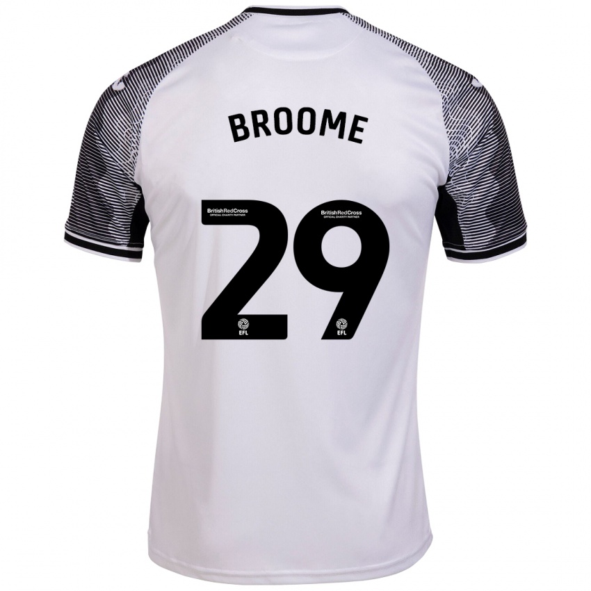 Hombre Camiseta Nathan Broome #29 Blanco 1ª Equipación 2023/24 La Camisa