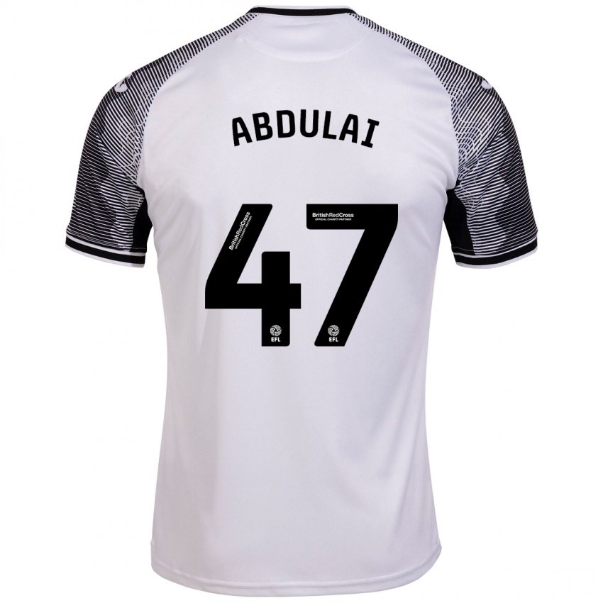 Hombre Camiseta Azeem Abdulai #47 Blanco 1ª Equipación 2023/24 La Camisa