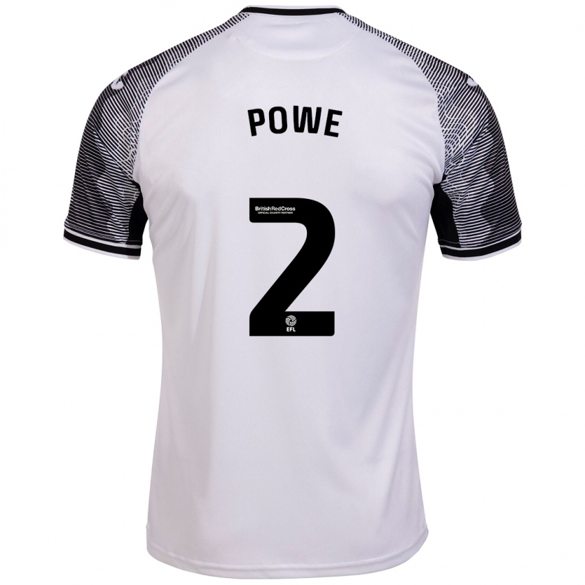 Hombre Camiseta Alicia Powe #2 Blanco 1ª Equipación 2023/24 La Camisa