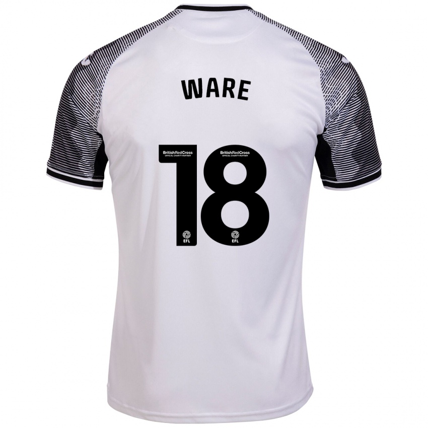 Hombre Camiseta Phoebe Ware #18 Blanco 1ª Equipación 2023/24 La Camisa