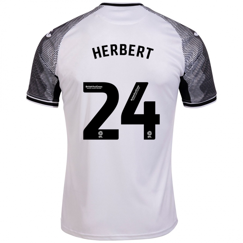 Hombre Camiseta Chelsea Herbert #24 Blanco 1ª Equipación 2023/24 La Camisa