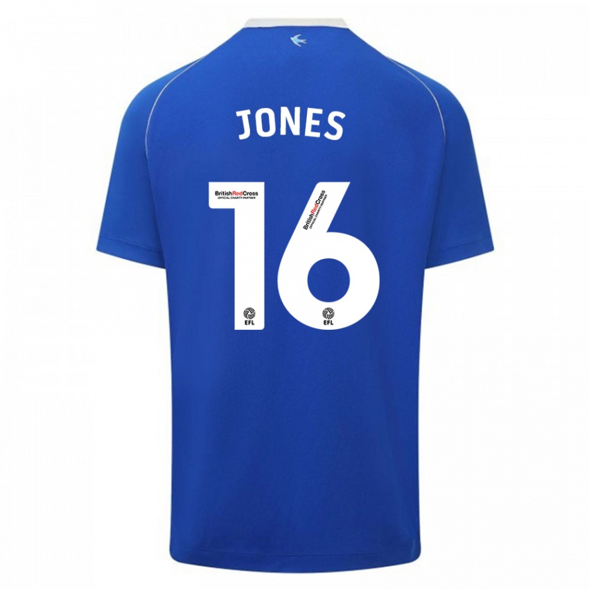 Hombre Camiseta Ellie Jones #16 Azul 1ª Equipación 2023/24 La Camisa