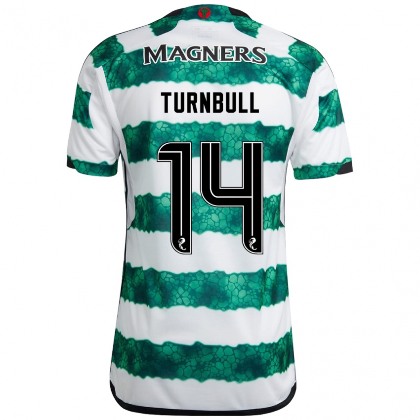 Hombre Camiseta David Turnbull #14 Verde 1ª Equipación 2023/24 La Camisa