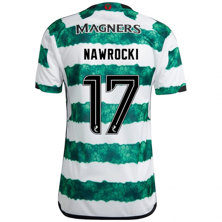 Hombre Camiseta Maik Nawrocki #17 Verde 1ª Equipación 2023/24 La Camisa