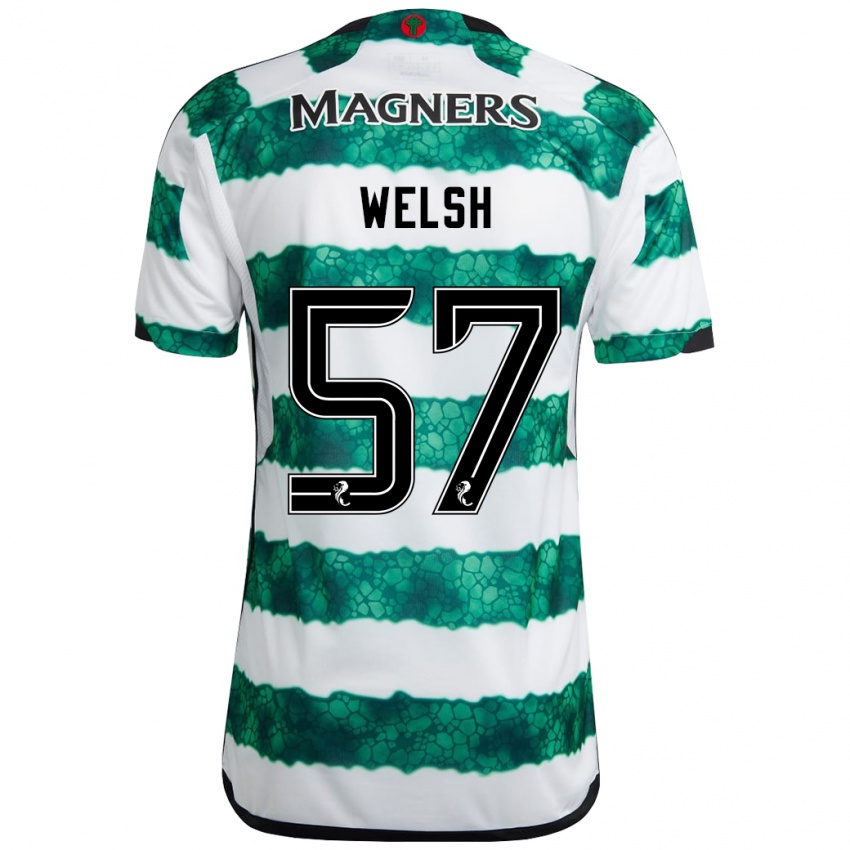 Hombre Camiseta Stephen Welsh #57 Verde 1ª Equipación 2023/24 La Camisa