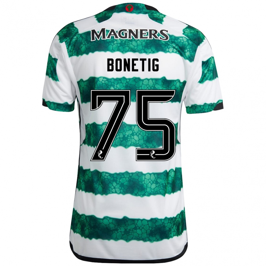 Hombre Camiseta Liam Bonetig #75 Verde 1ª Equipación 2023/24 La Camisa