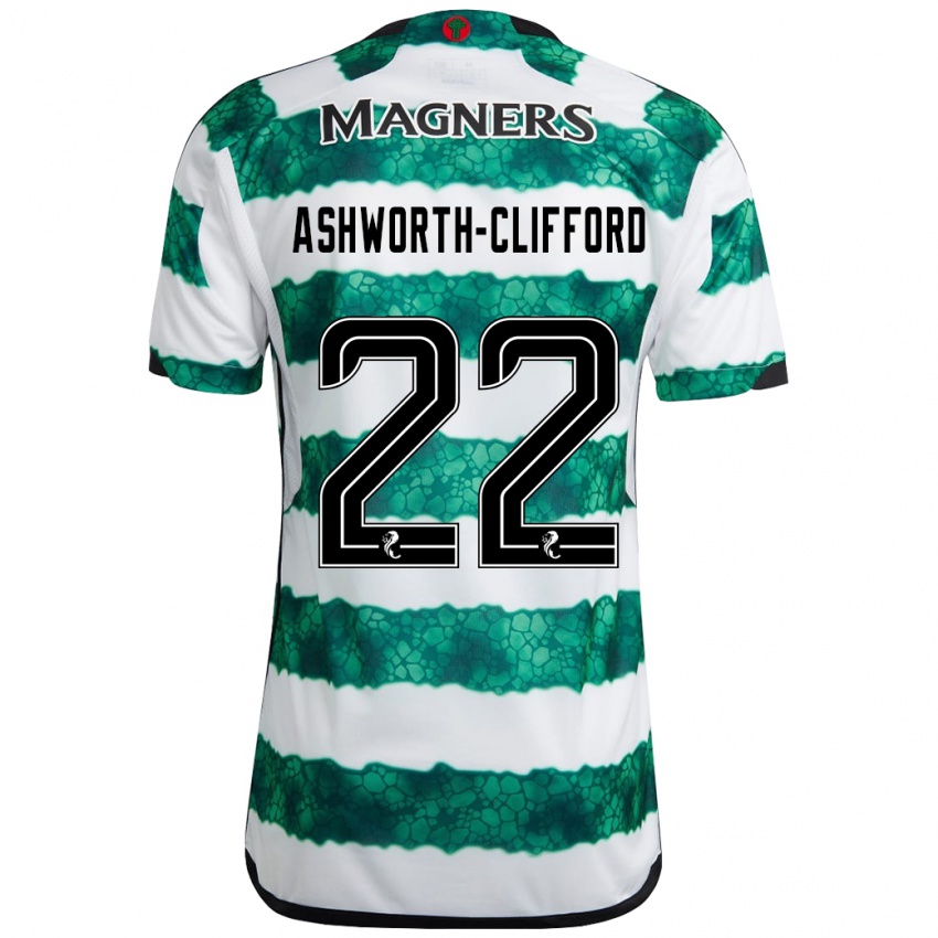 Hombre Camiseta Lucy Ashworth-Clifford #22 Verde 1ª Equipación 2023/24 La Camisa