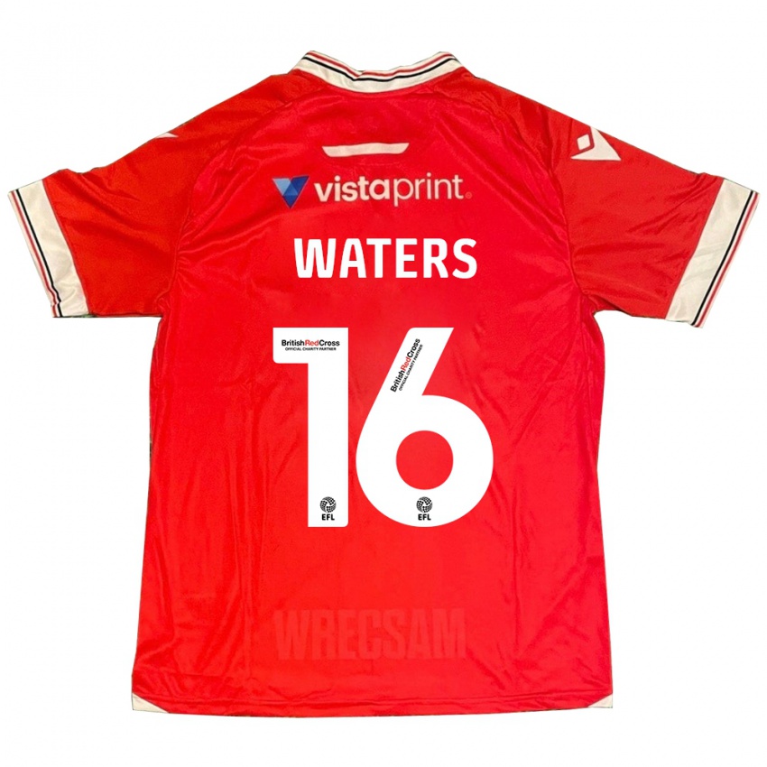 Hombre Camiseta Billy Waters #16 Rojo 1ª Equipación 2023/24 La Camisa