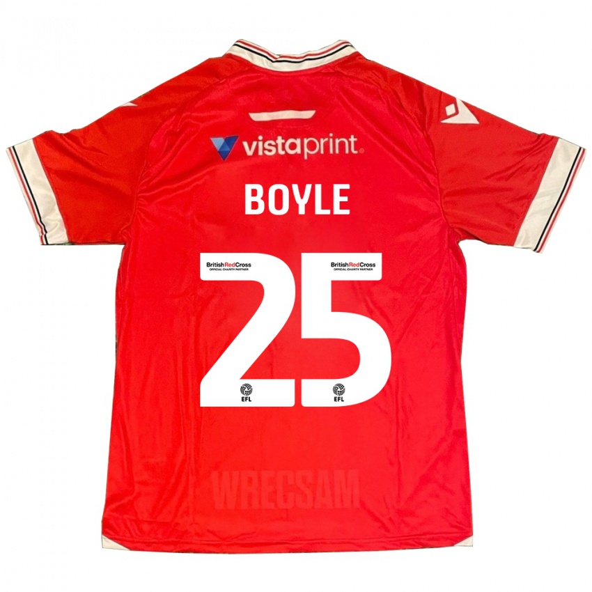 Hombre Camiseta Will Boyle #25 Rojo 1ª Equipación 2023/24 La Camisa