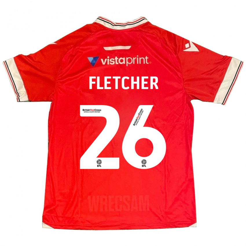 Hombre Camiseta Steven Fletcher #26 Rojo 1ª Equipación 2023/24 La Camisa