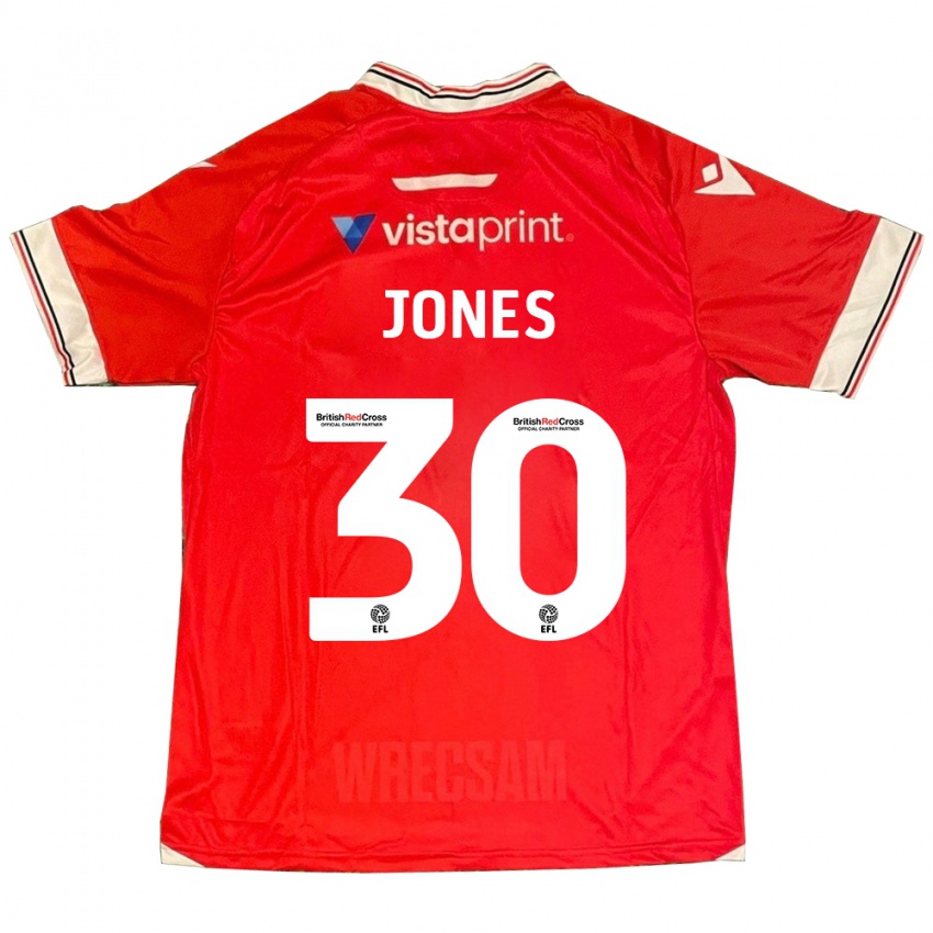 Hombre Camiseta James Jones #30 Rojo 1ª Equipación 2023/24 La Camisa