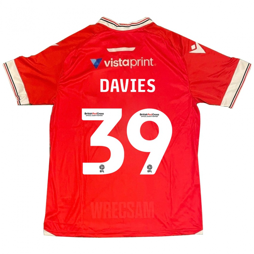 Hombre Camiseta Daniel Davies #39 Rojo 1ª Equipación 2023/24 La Camisa