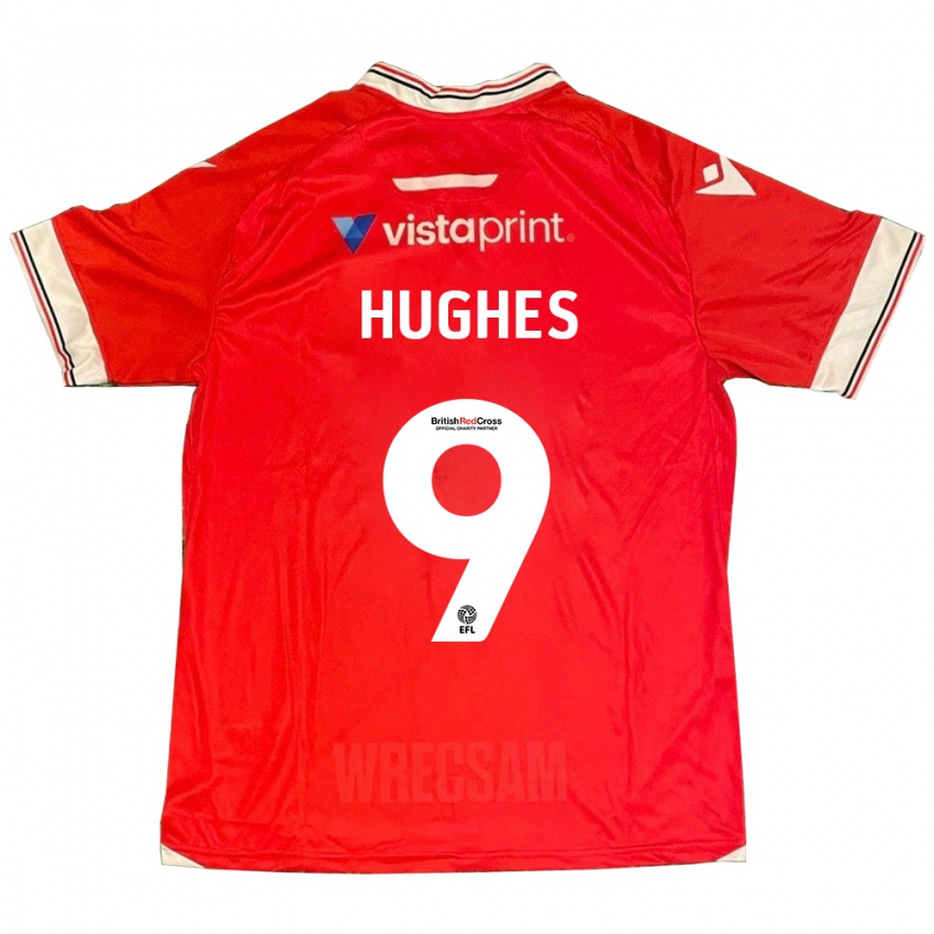 Hombre Camiseta Rosie Hughes #9 Rojo 1ª Equipación 2023/24 La Camisa