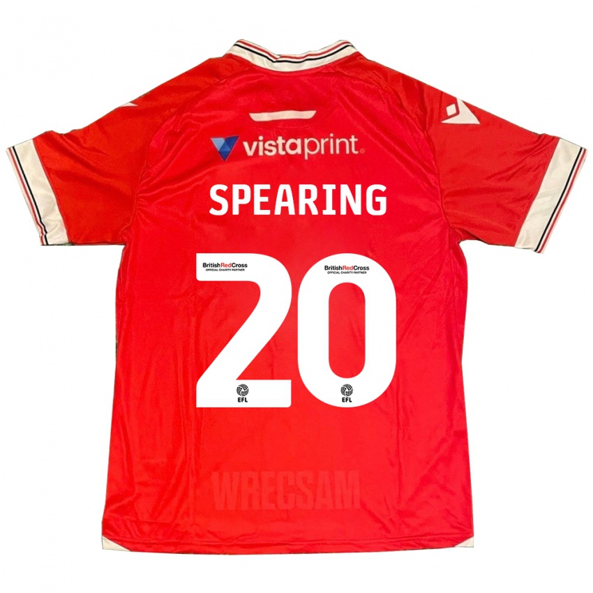 Hombre Camiseta Natasha Spearing #20 Rojo 1ª Equipación 2023/24 La Camisa