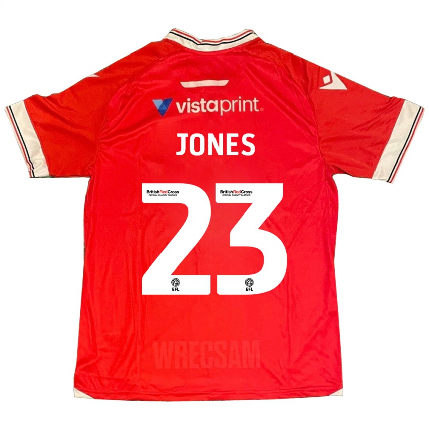 Hombre Camiseta Ruby Jones #23 Rojo 1ª Equipación 2023/24 La Camisa