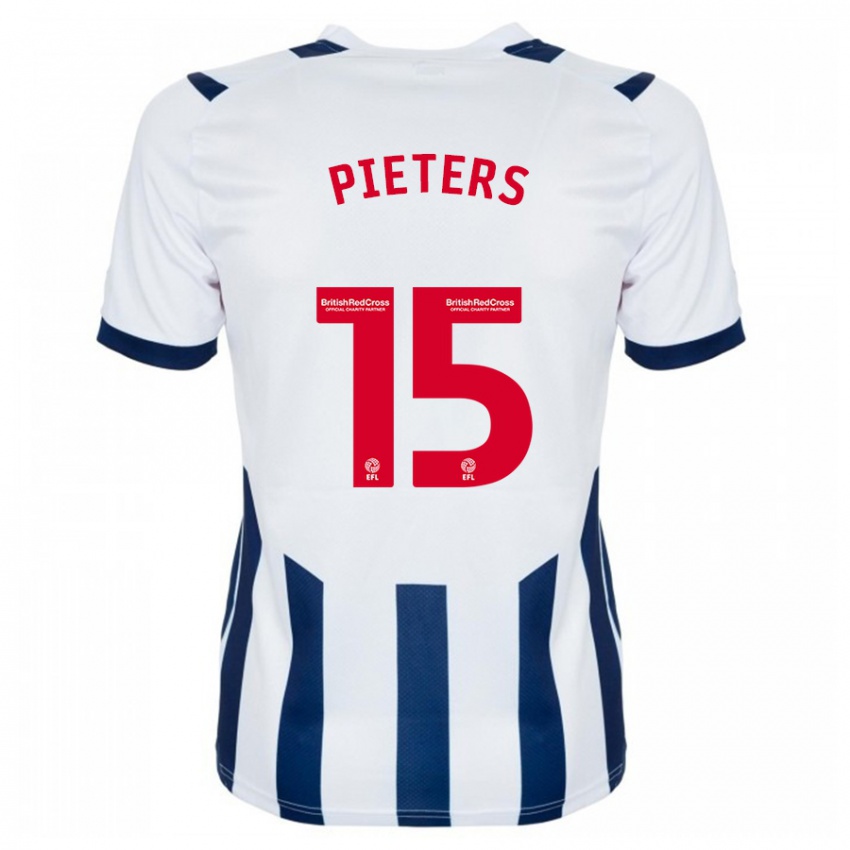 Hombre Camiseta Erik Pieters #15 Blanco 1ª Equipación 2023/24 La Camisa