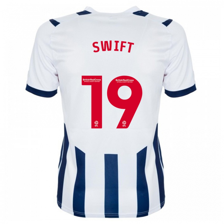 Hombre Camiseta John Swift #19 Blanco 1ª Equipación 2023/24 La Camisa