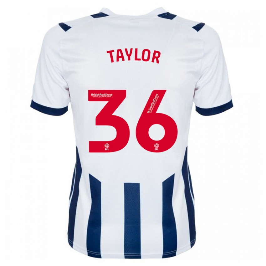 Hombre Camiseta Caleb Taylor #36 Blanco 1ª Equipación 2023/24 La Camisa