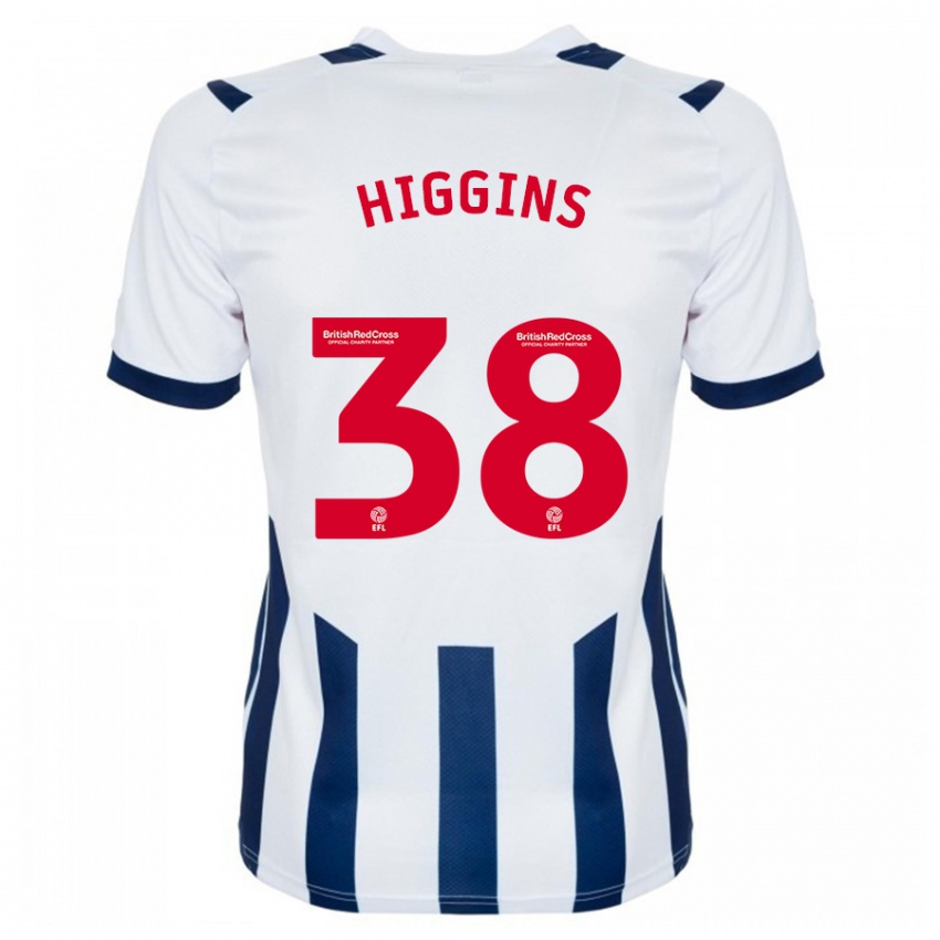 Hombre Camiseta Akeel Higgins #38 Blanco 1ª Equipación 2023/24 La Camisa