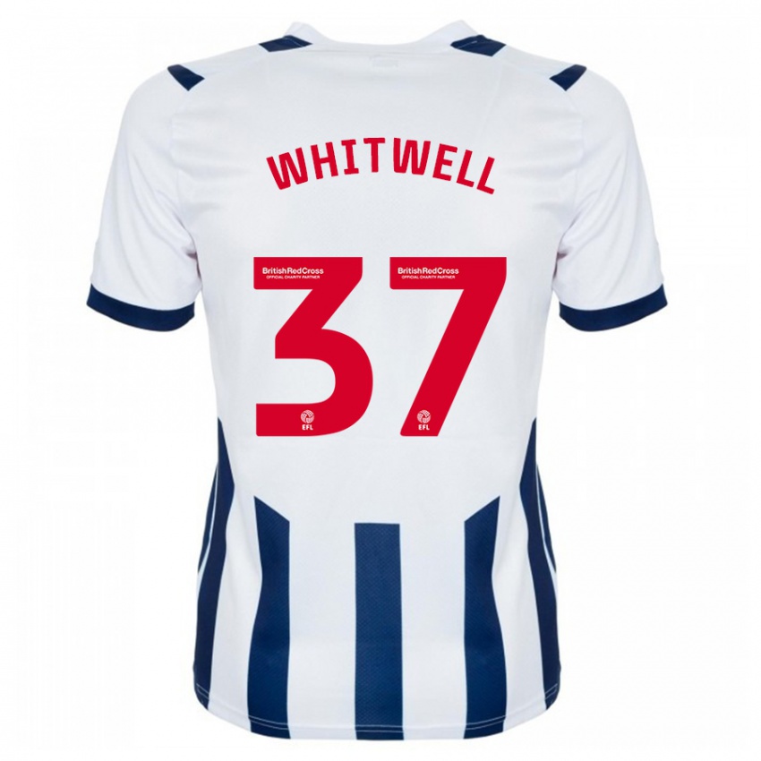 Hombre Camiseta Harry Whitwell #37 Blanco 1ª Equipación 2023/24 La Camisa