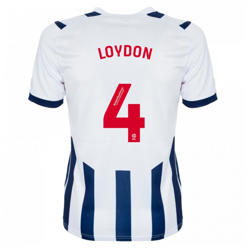 Hombre Camiseta Abi Loydon #4 Blanco 1ª Equipación 2023/24 La Camisa