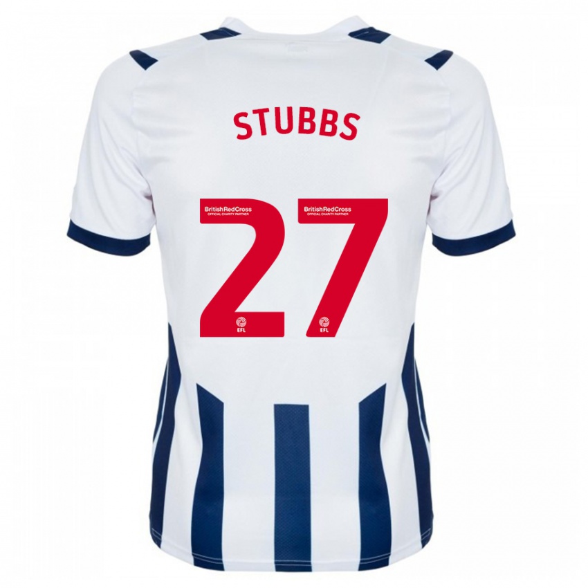 Hombre Camiseta Olivia Stubbs #27 Blanco 1ª Equipación 2023/24 La Camisa