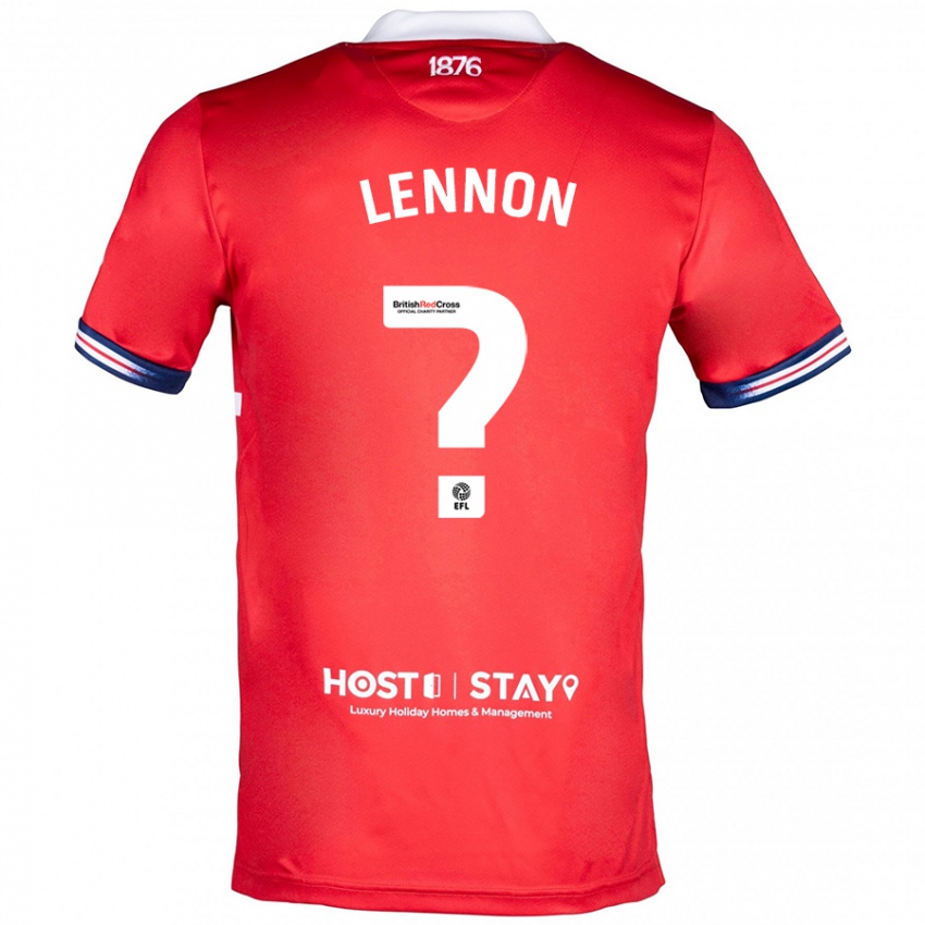 Hombre Camiseta Charlie Lennon #0 Rojo 1ª Equipación 2023/24 La Camisa