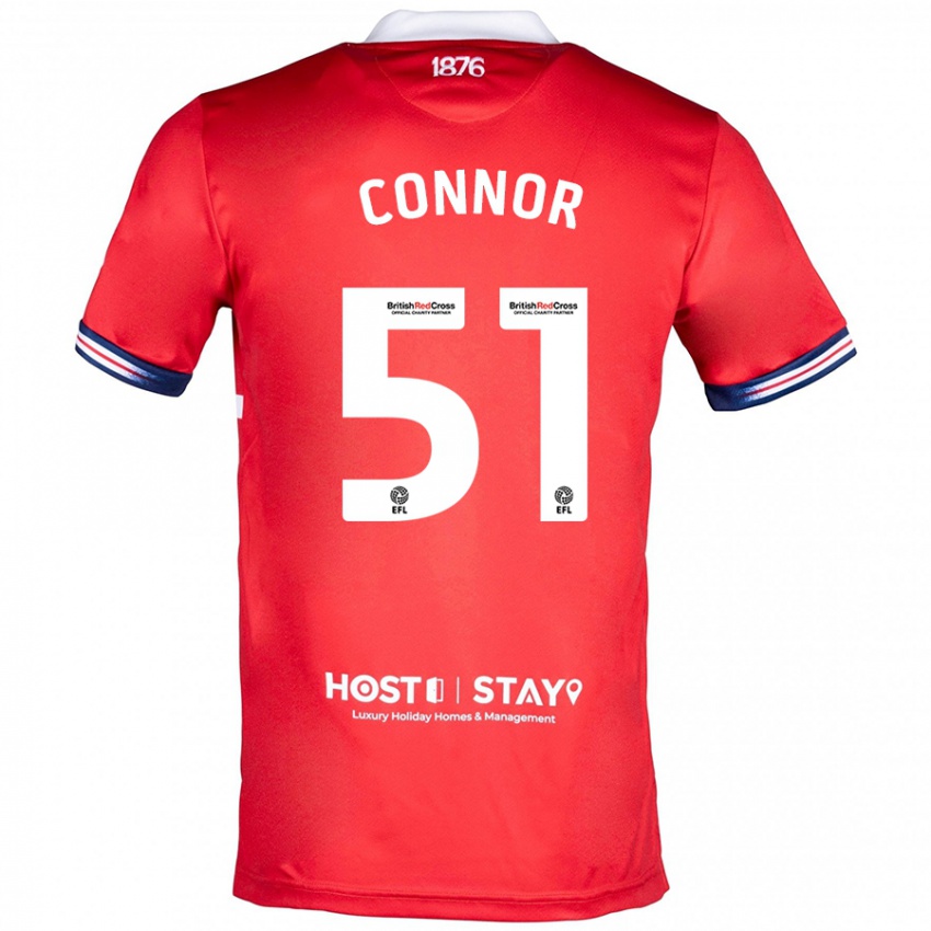 Hombre Camiseta Shea Connor #51 Rojo 1ª Equipación 2023/24 La Camisa